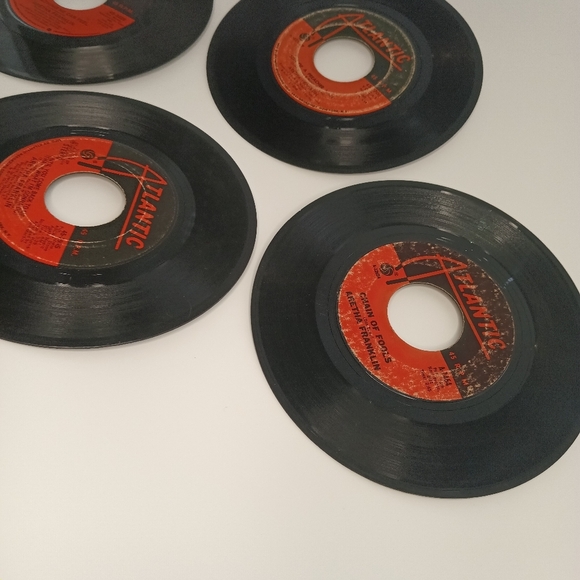 Vintage Aretha Franklin 45 Vinyl Atlantic Records Set - Picture 9 of 10